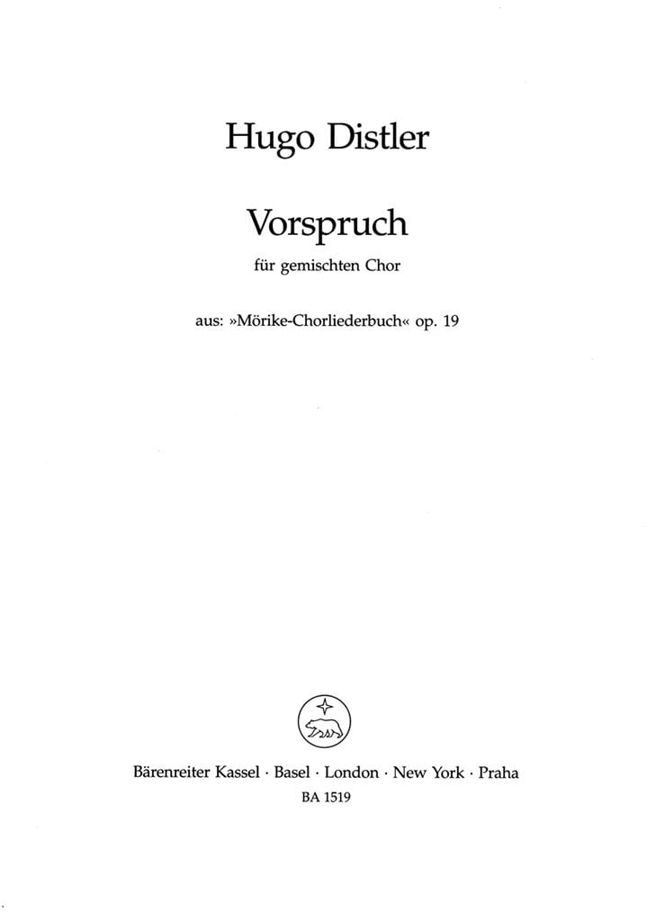 Vorspruch Wer die Musik sich erkiest